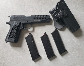 Image pour 1911 Hex Cut Gen2 Black met 3 mags en Holster