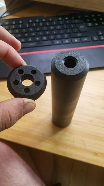 Image 8 for CARBON SILENCER model Bushmaster GEN 2, met foam rings, baffles en fartflap