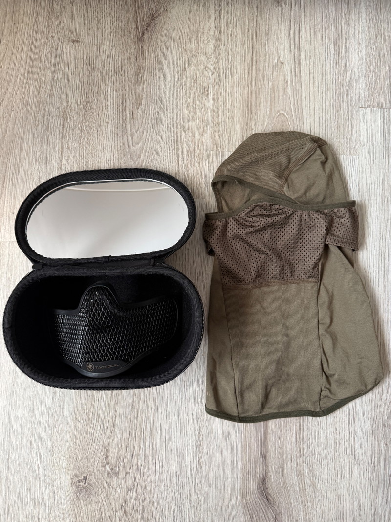 Image 1 for NB Tactical Ghost Mask (Fortis LP) + Balaclava V3 Ranger Green + Mirrored Storage Case