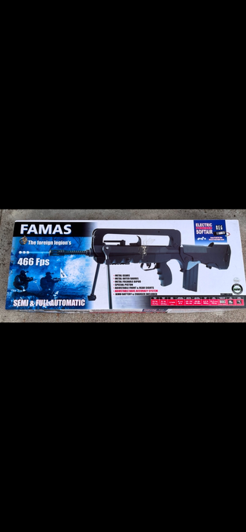 Image 3 for Fusil FAMAS F1 Nylon Fibre & Metal Electrique AEG - Bipied - Noir