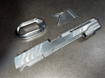 Image 2 pour HiCapa 5.1 zilver Airsoft Masterpiece Alpha slide + Adepot magwell