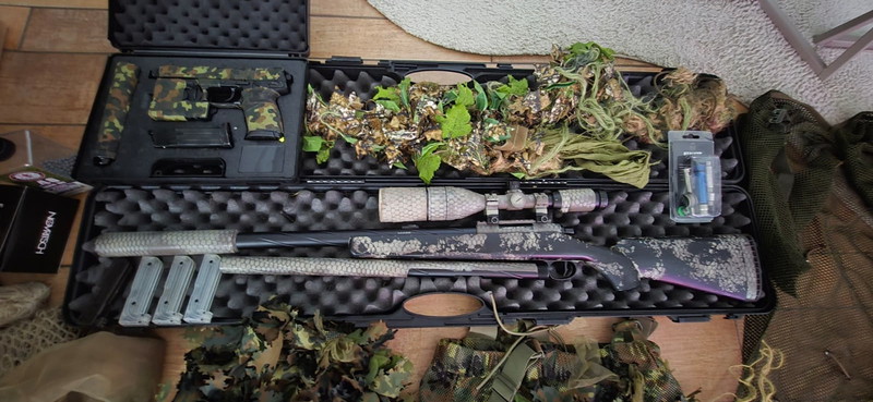 Image 1 pour SSG10, TM MK23, Ghillie's. Een volledige uitrusting voor airsoftsnipers