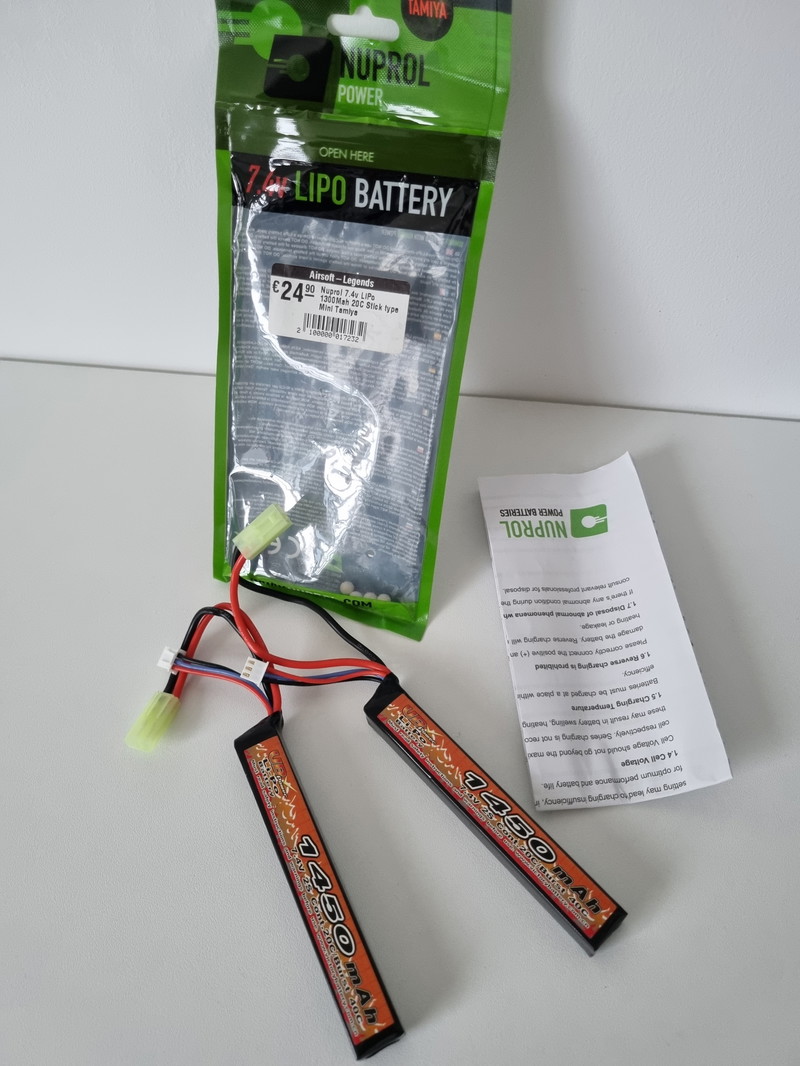 Image 1 pour 2 nuprol 7.4 lipo batterijen nooit gebruikt