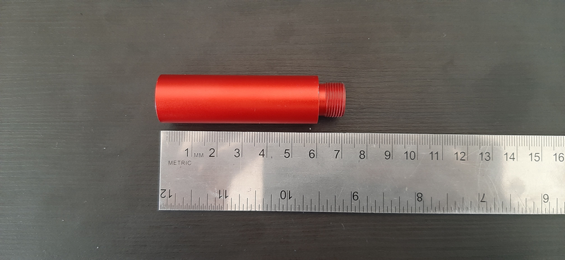 Afbeelding 1 van 14mm barrel extension rood 7cm