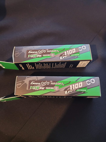 Imagen 2 de 2x Brand New Gens Ace 1100mAh 11.1V Airsoft LiPo Battery T-Plug