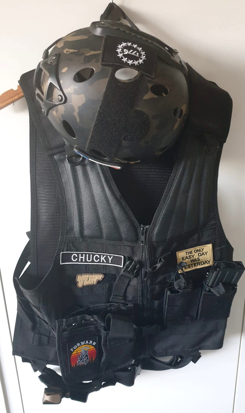 Image 1 for tactical vest plus helm