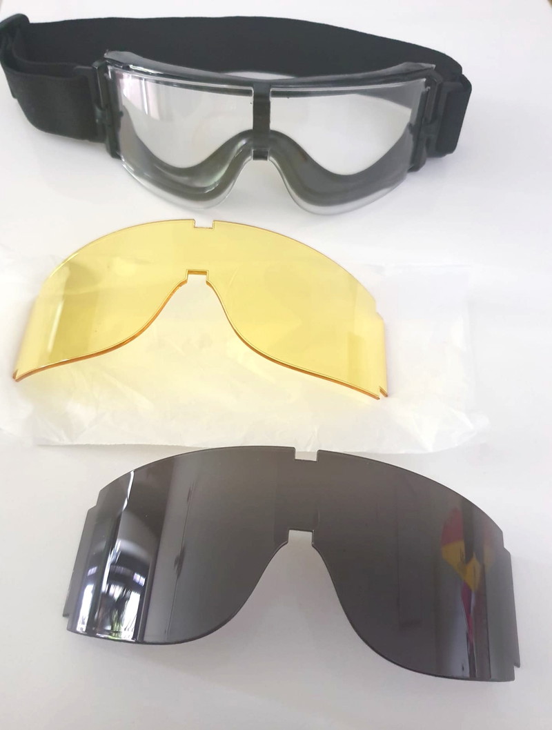Bild 1 für airsoft bril met drie kleuren vervangbare vizieren