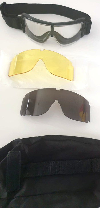 Bild 2 für airsoft bril met drie kleuren vervangbare vizieren