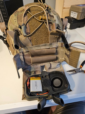 Afbeelding 6 van FMA EXF Bump Helmet (Coyote) Met Multicam cover en anti-fog!