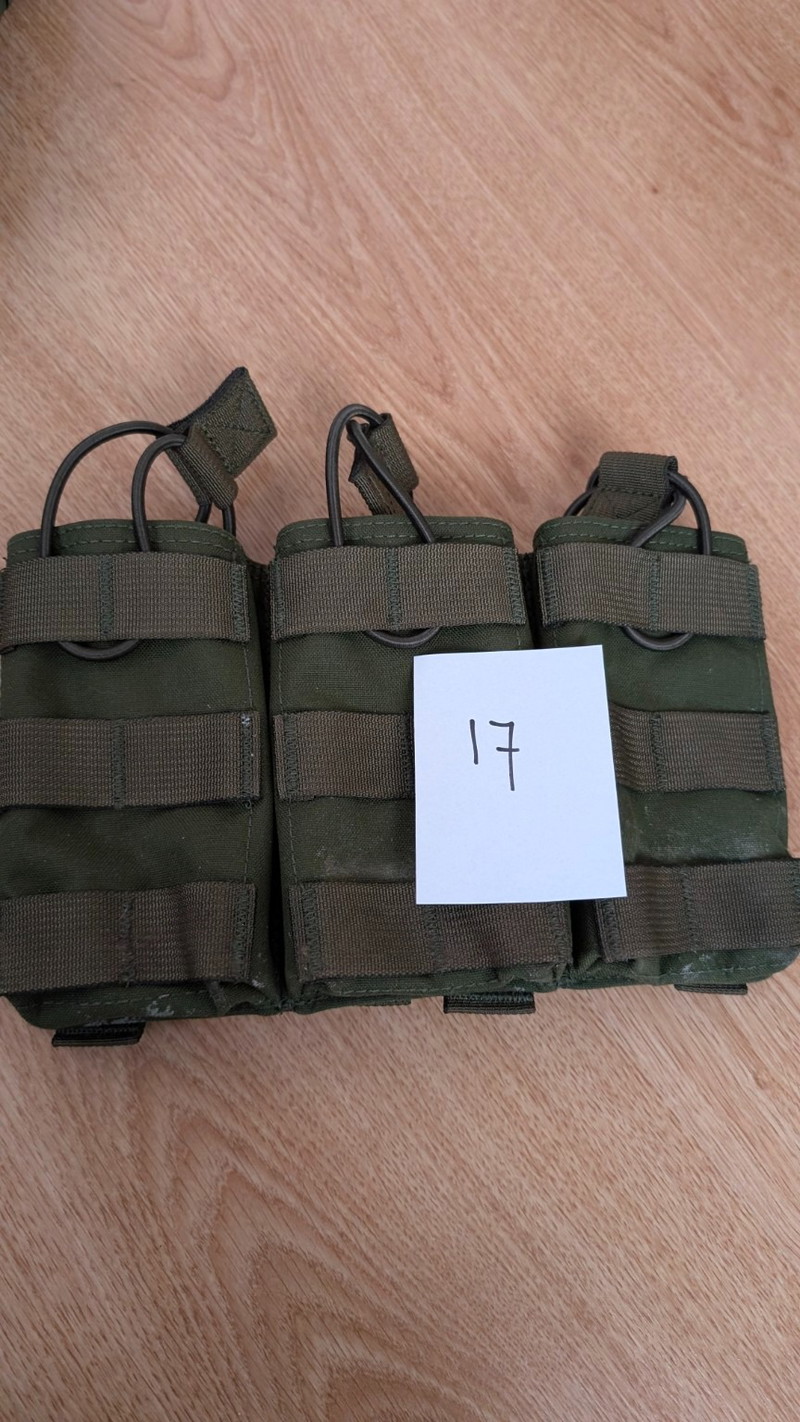 Image 1 for Triple open-top rifle magazine pouch - OD Green