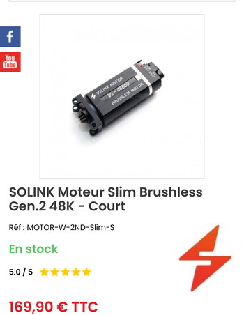 Image 3 for Moteur SOLINK Slim Brushless Gen.2 48K - Court