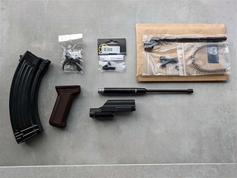Image 1 for Full travel + heavy recoil kit + parts for GHK AKM