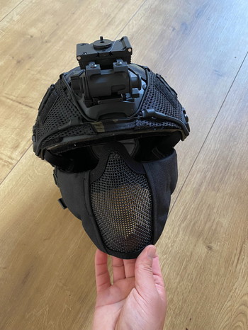 Image 3 for Tactical fast helm met camo cover, mount en geïntegreerde mesh