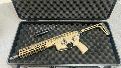 Image for Salvo Precision MCX Spear 10.5 LTCSAW GBBR & Case V2 Gold Coated
