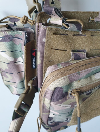 Image 2 pour YAKEDA Tactical Chest Mini Rig Vest with Magazine Pouch Adjustable Detachable Laser-cutting Molle M