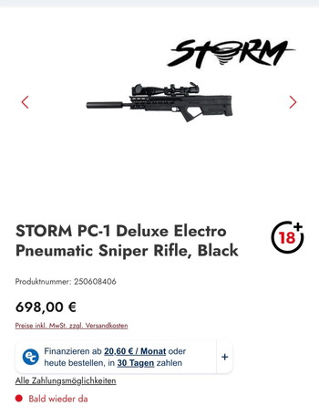 Image 6 for STORM PC-1 Deluxe Electro Pneumatic Sniper Rifle