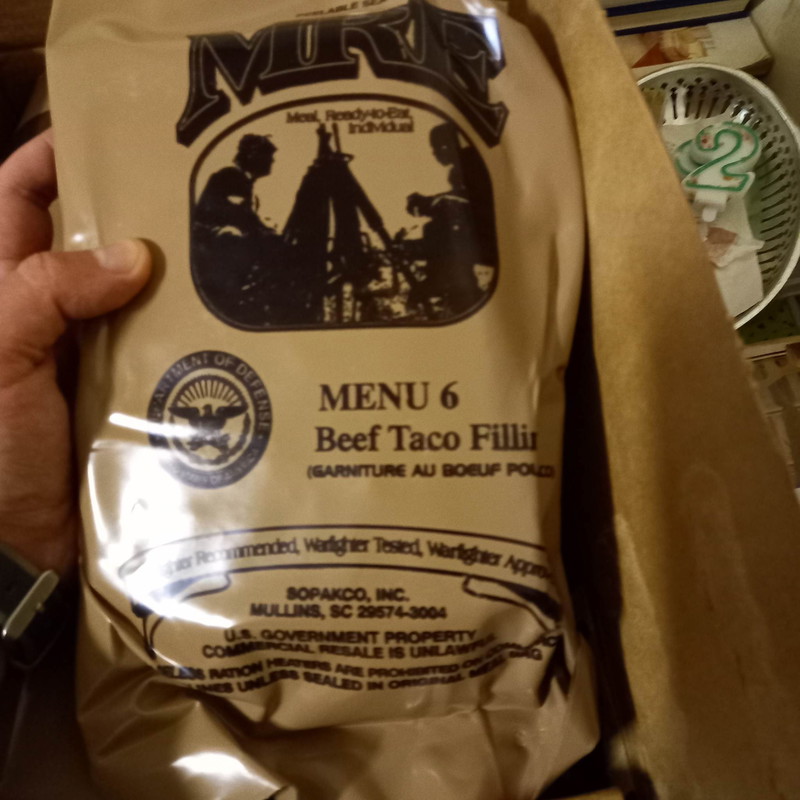 Image 1 pour RATION DE COMBAT TYPE MRE / RATION MRE USA
