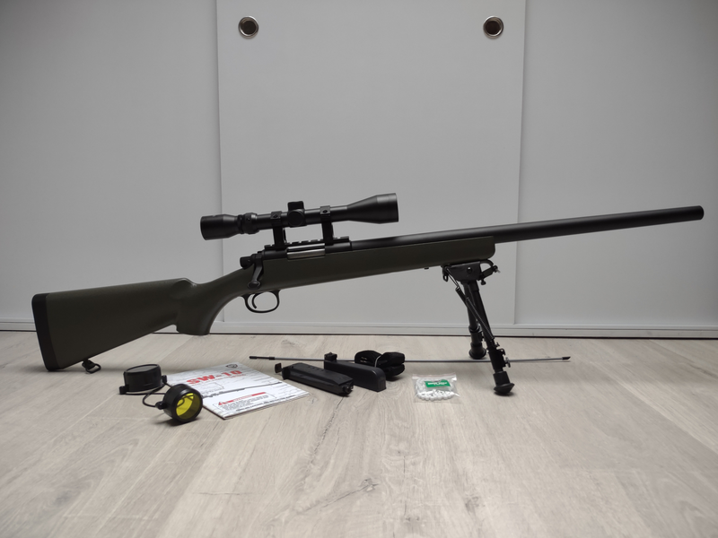 Afbeelding 1 van SW-10 Sniper green met scope en bipod (geüpgrade versie)