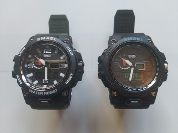 Afbeelding 2 van Militair horloge quartz waterdicht in zwart of groen