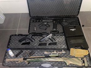 Image pour Airsoft collection - Novritsch SSG24 , CZ75 P-07 , SSX23 , ICS Airsoft M4 , AW Custom HICAPA, Tokyo Marui Beretta M9 and more..!