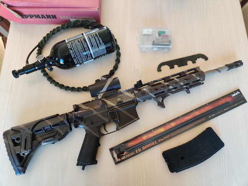 Image 1 pour Tippmann M4 met fles en accessoires