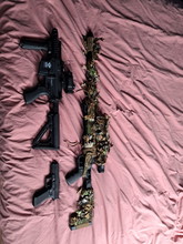 Afbeelding van Ssg10 A3, Firehawk en glock ook ghillie suit etc.