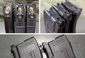Image 2 for 3 GHK AK V2 GBB gas magazines: 2x Magpul PMAG style, 1x oldschool steel