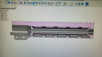 Imagen 4 de 3D printed handguard with outbarrel printed inside of it