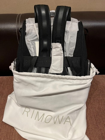 Bild 3 für Rimowa Never Still Canvas Leder Schwarz Klapp Rucksack Größe L