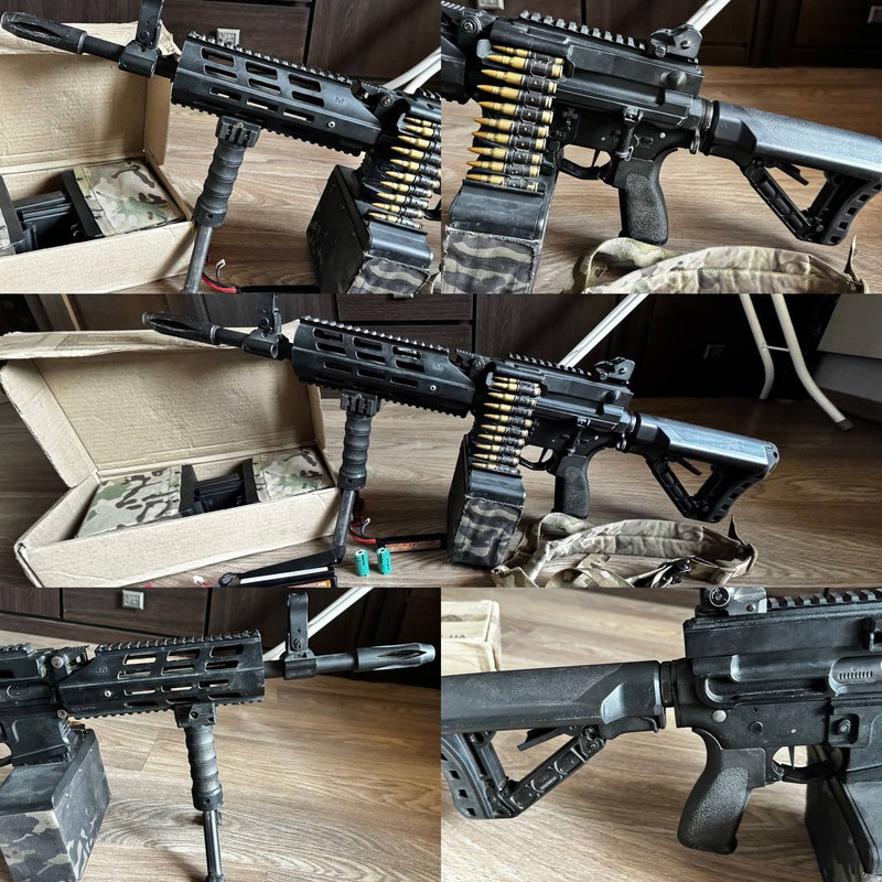 Image 1 for G&G CM16 LMG Stealth Custom Tuning Retro Arms