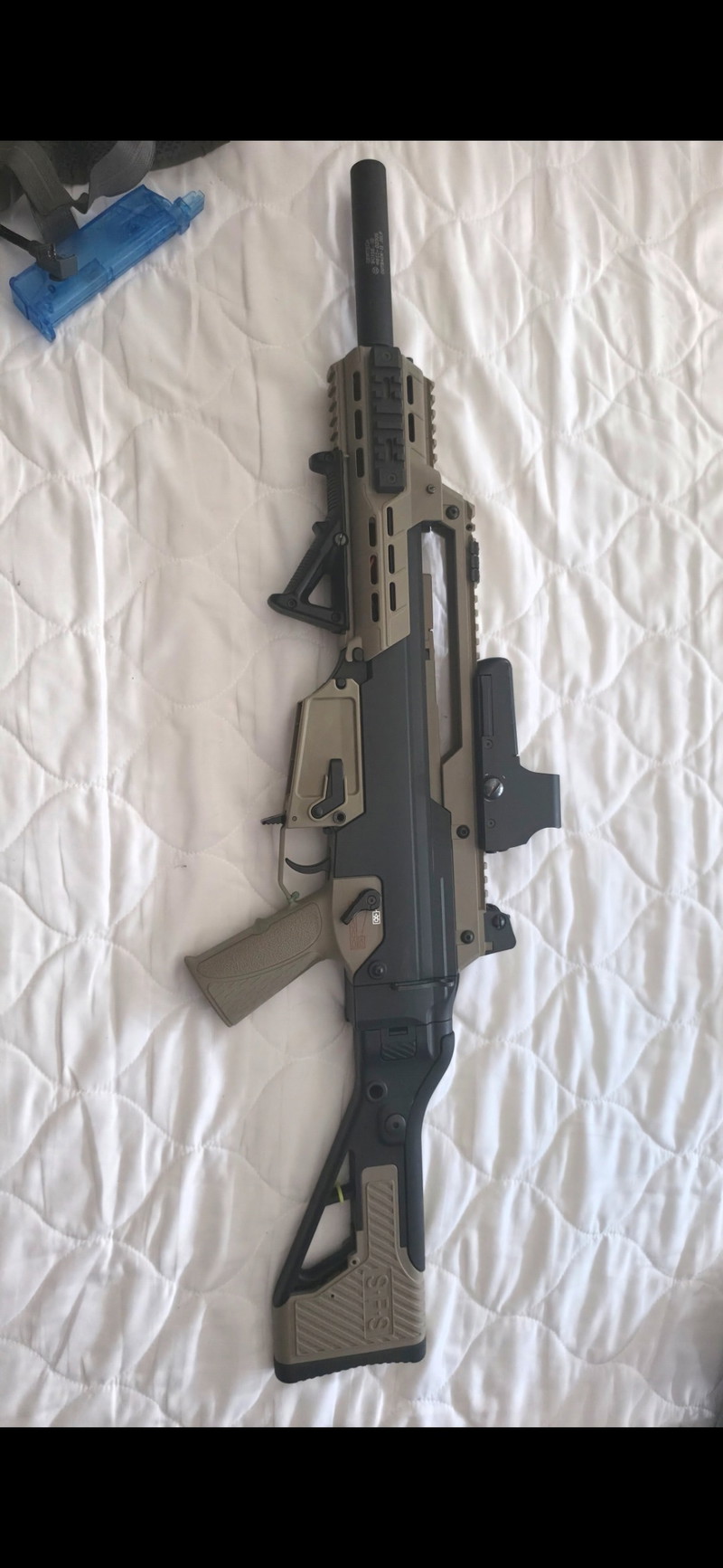 Image 1 for Replica Airsoft G36 / G33 AAR Compact SFS (ICS) (sand) met red/green dot en demper