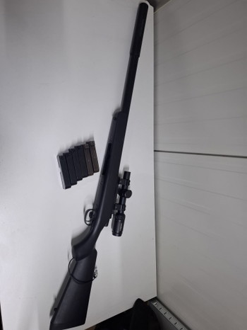 Imagen 2 de Custom Tokyo Marui VSR-10 HPA (Wolverine) + Novritsch Scope, 6 Mags, Tas & Originele Delen