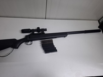 Imagen 3 de Custom Tokyo Marui VSR-10 HPA (Wolverine) + Novritsch Scope, 6 Mags, Tas & Originele Delen