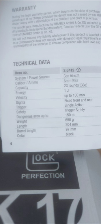 Image 2 for Uramex Glock G17 Gen3 GBB Black