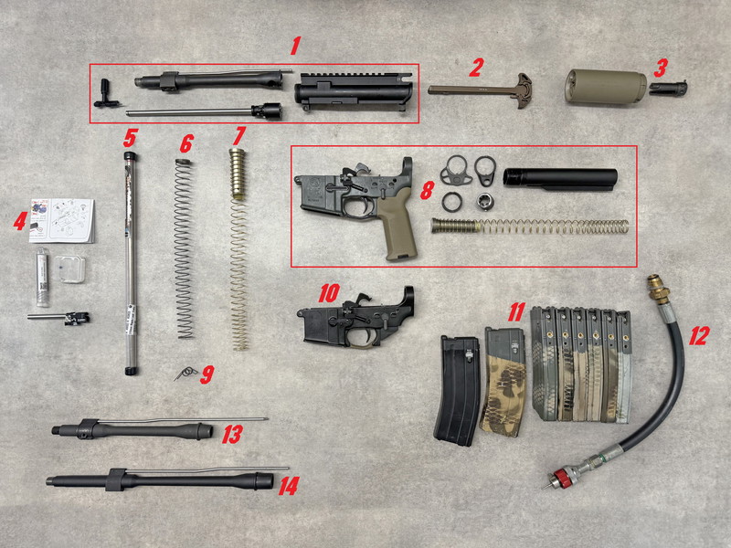 Image 1 pour CUSTOM VFC AR M4 GBBR PARTS