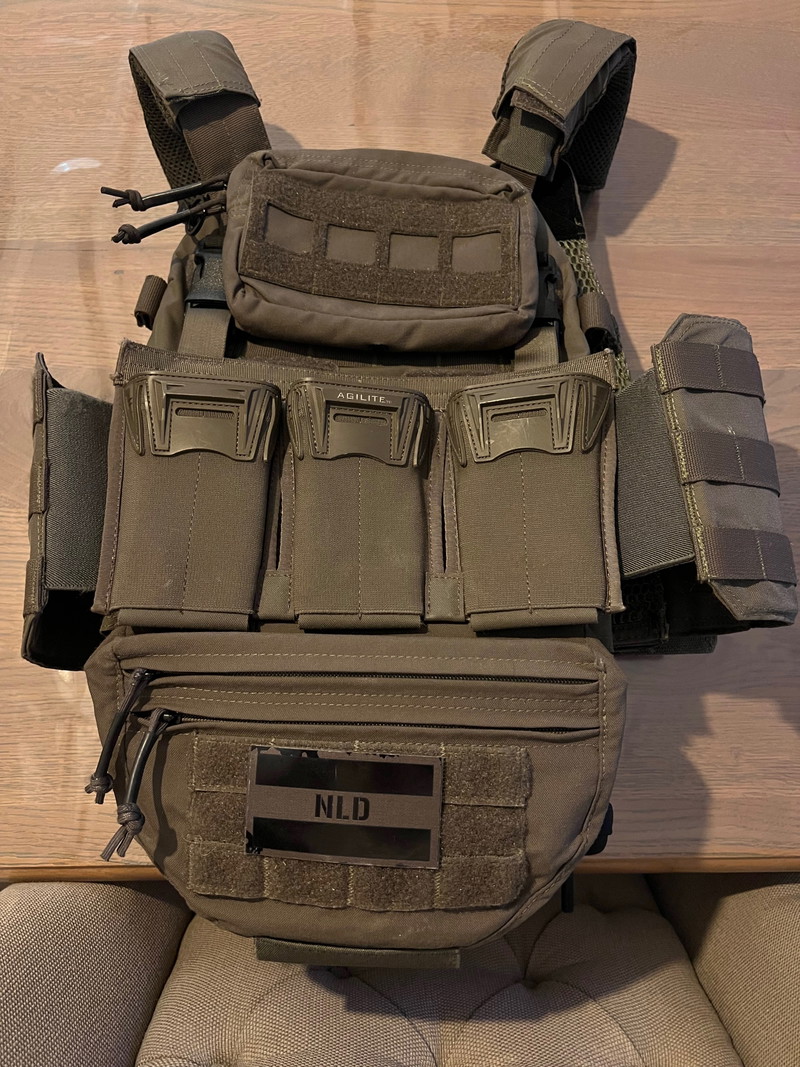 Image 1 for Warrior Assault Od green Tactical vest met Agilte placard