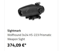 Afbeelding van 3x24 prismatic scope sightmark wolfhound