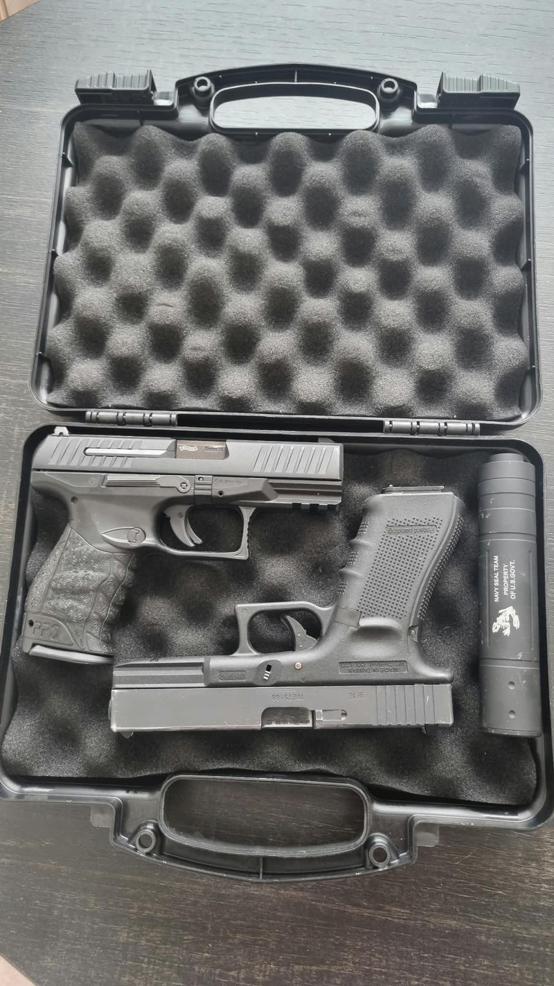 Image 1 for Glock C18 en Walther PPQ  Airsoft set