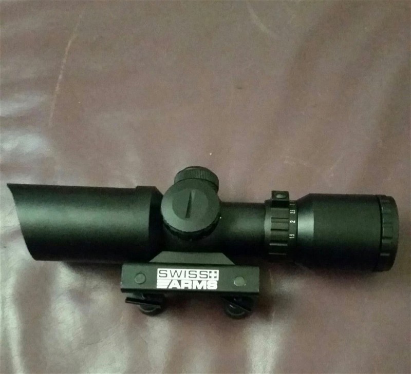 Image 1 for Swiss Arms 1.5-5x32 Compact Illuminated Scope zgan, puntgaaf