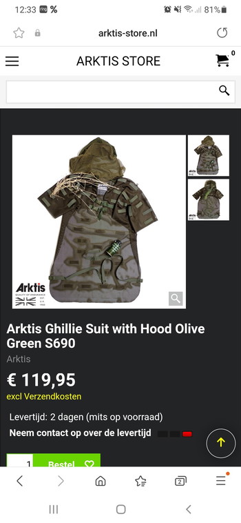 Bild 4 für Arktis ghillie base OD Nieuw