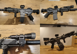 Image for complete airsoft set: VFC HK416 HPA, Tokyo marui Gspec, Tokyo marui MK23 socom, alle accesoires en toebehoren erbij
