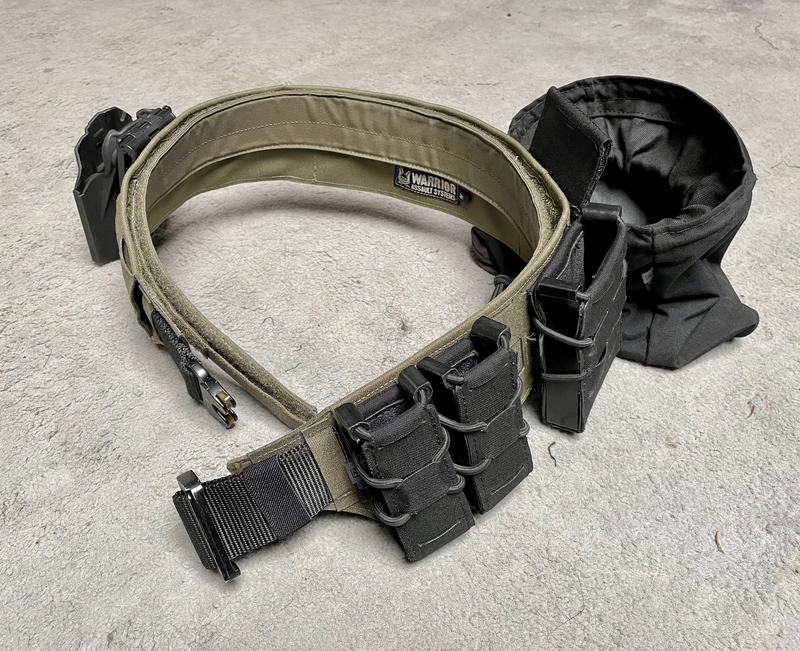 Image 1 for Warrior Assault System low profile belt laser cut ranger green + cobra belt