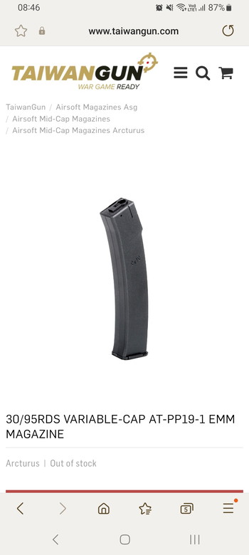 Afbeelding 3 van 30/95RDS VARIABLE-CAP AT-PP19-1 EMM MAGAZINE