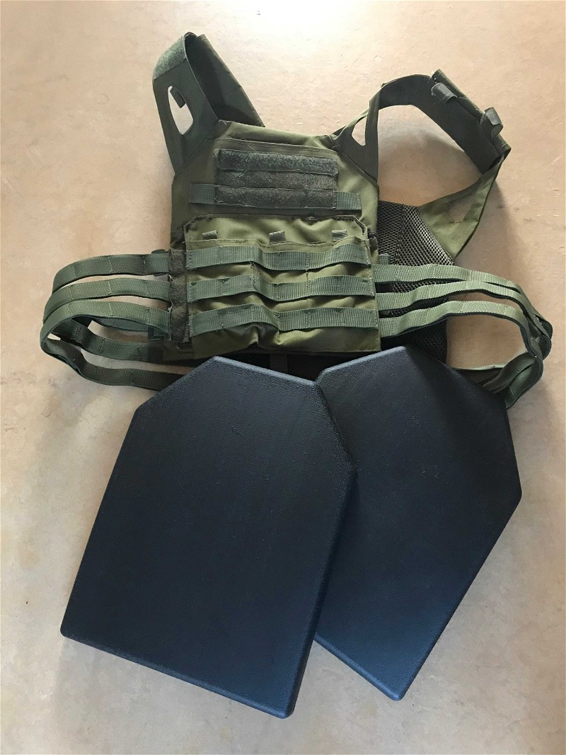 Image 1 for Plate Carrier OD Green incl plates. Maat M-L-XL