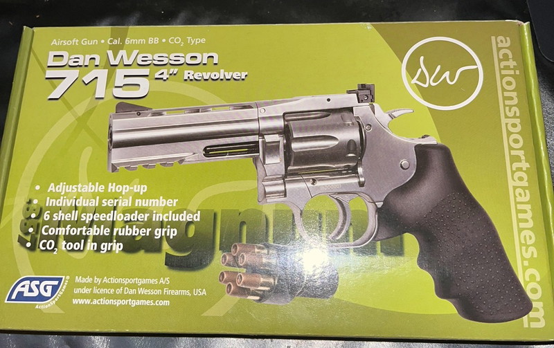 Afbeelding 1 van Dan Wesson 715/ 4 Co2 revolver van ASG met 4.5mm diabolo