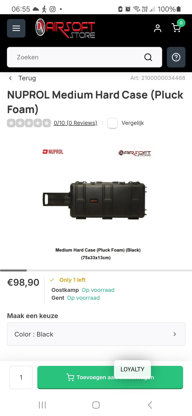 Bild 1 für Nieuwe nuprol case medium met pluk foam