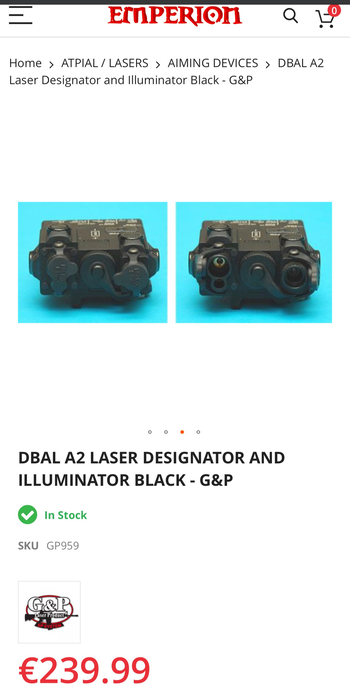 Image 3 pour Dbal a2 G&P (IR illuminator, IR laser, red laser)