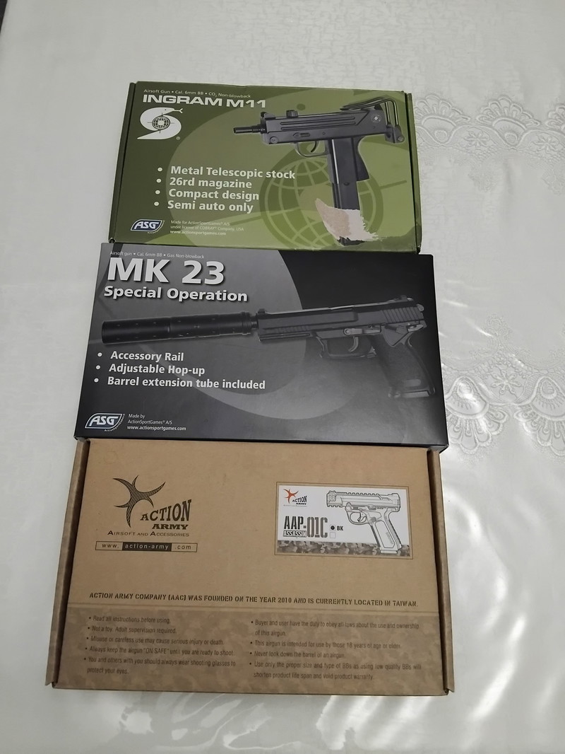 Bild 1 für 3 gaspistolen te koop (AAP-01C, MK23 SO, M11 INGRAM) prijzen staan in de beschrijving!