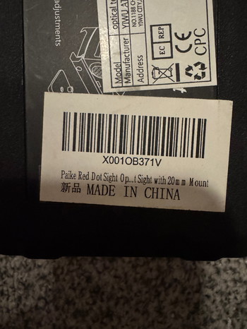 Afbeelding 4 van Paike Red Dot Sight Open 3,5 MOA (met glock mount)