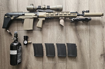 Bild 2 für Begadi SVU (HPA) + Monolith Hopup // 5 mags // tank& Regulator,, HPA F-Marked